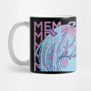 Neon Mem-Cho Peeker -  Oshi no Ko Anime Girl Peeker with MemCho Typography Mug